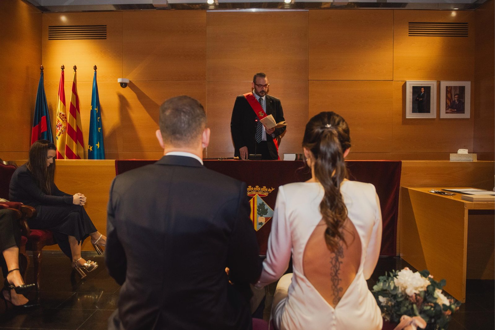 Ceremonia civil en el Ayuntamiento de Mataró